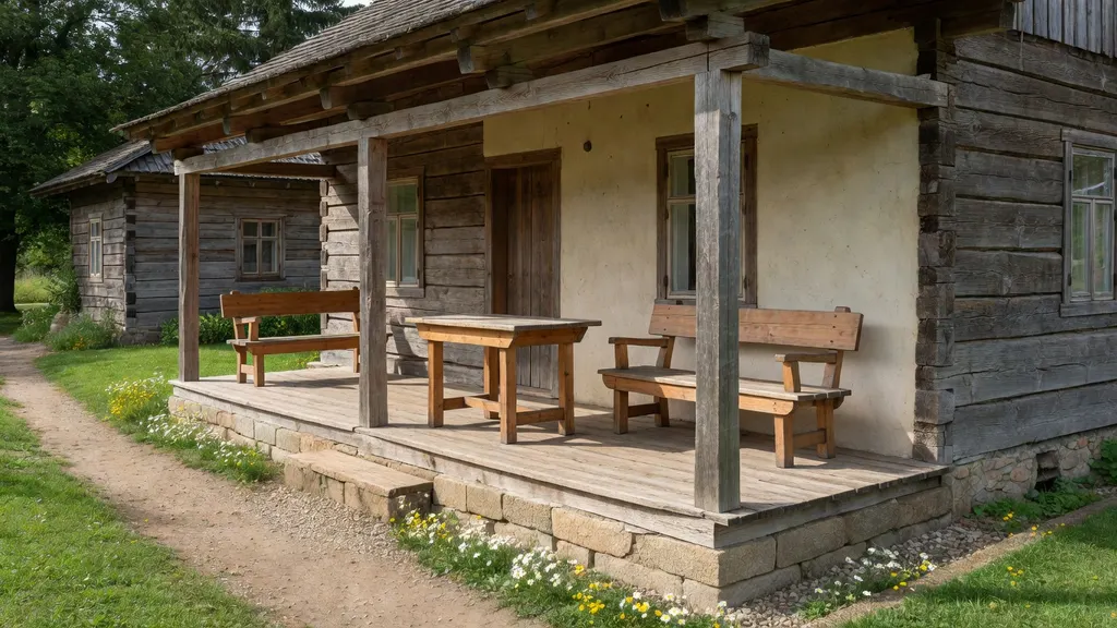 Dom W Stylu Wiejskim Z Werandą